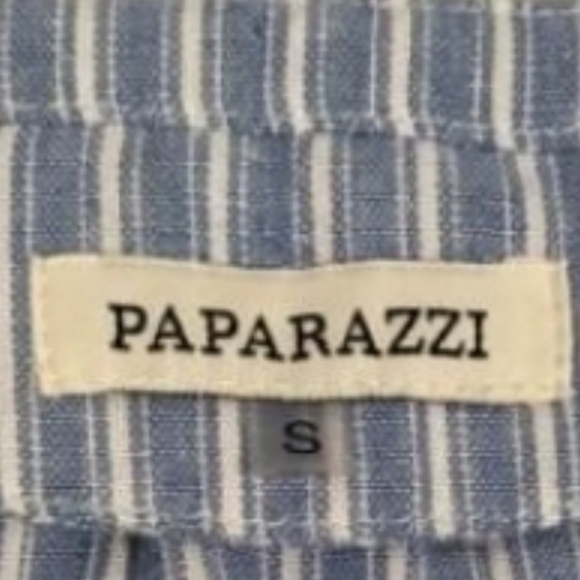 Paparazzi by Biz Embroidered Boho Peasant Top Blue - Picture 11 of 11